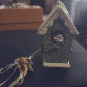 Pfaltzgraff Naturewood Portfolio Birdhouse Ceramic Ornament